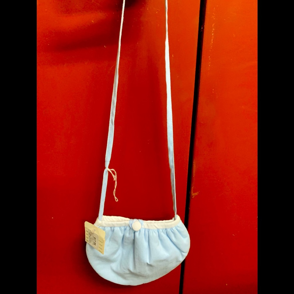 Girls cloth seersucker striped purse